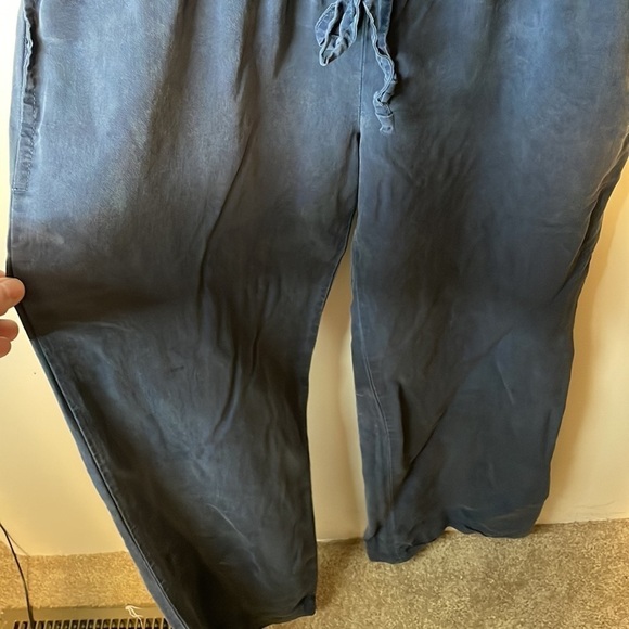 Blue Strapless Jumpsuit Drawstring Waist Casual‎ Comfy One Piece NWT - Picture 2 of 7